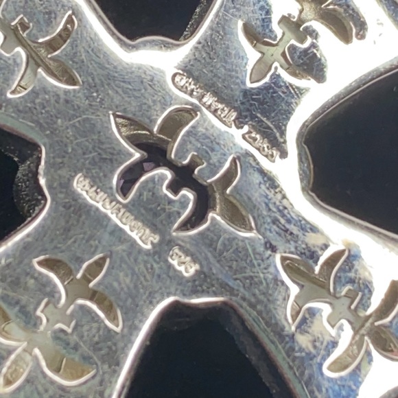 Judith Ripka Maltese Cross , Mother of Pearl and Amethyst .925 - Picture 3 of 3